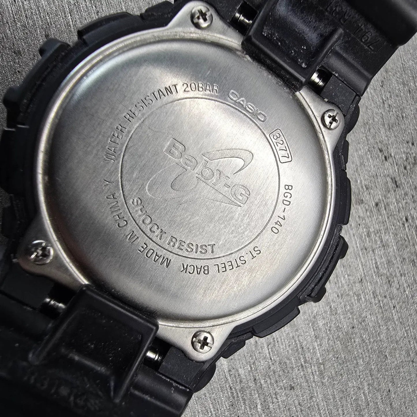 Casio Baby-G BGD-140 Watch Women 43mm Black Dial Black Chrono Alarm New Battery10