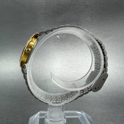 Seiko SX Watch Women 19mm White Dial Two Tone Round V401-0091 New Battery Round6