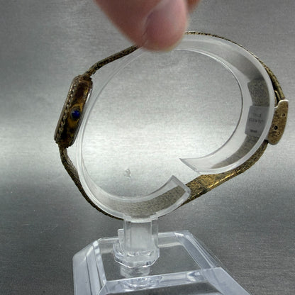 Bulova Watch Women 22mm Champagne Dial Gold Tone Square 9202004 New Battery VTG6