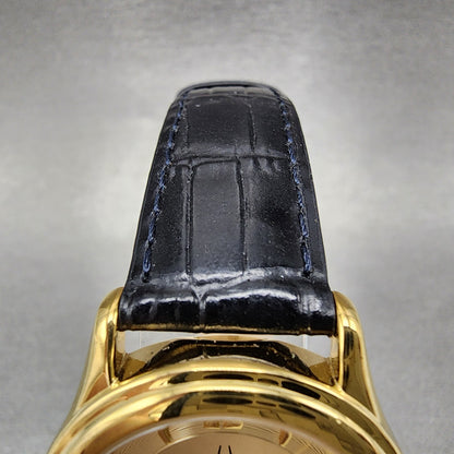 Bulova Watch Women 30mm Champagne Dial Gold Tone Round 97V25 New Battery
