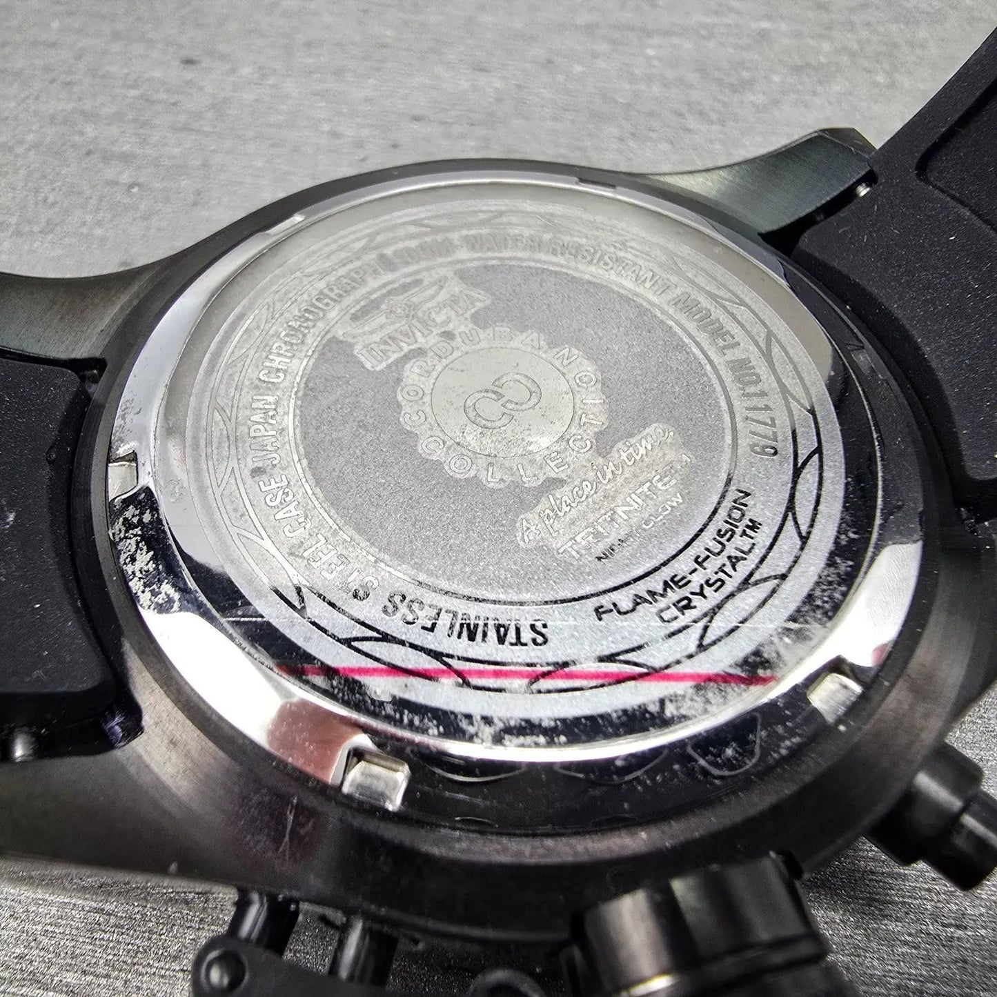 Invicta Corduba Collection Chronograph Watch Men 46mm Black Dial Black Tone Runs8