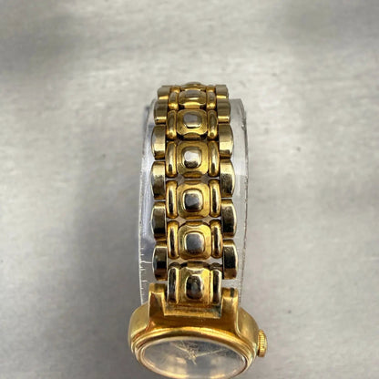 Seiko Watch Women 19mm Black Dial Gold Tone Round V401-0518 New Battery Vintage4
