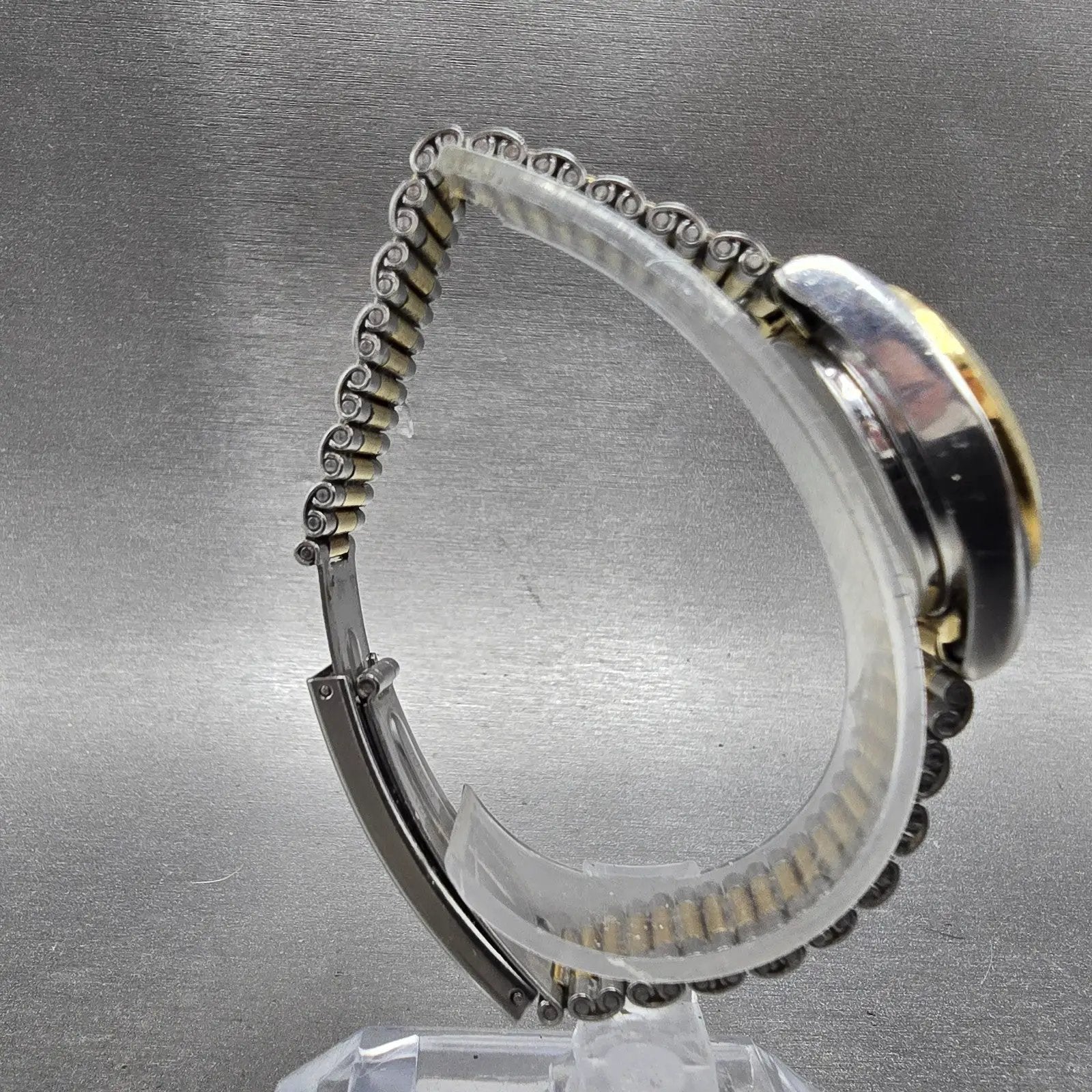 Raymond Weil Watch Women 25mm Champagne Dial Two Tone Date Round 9300 PARTS9