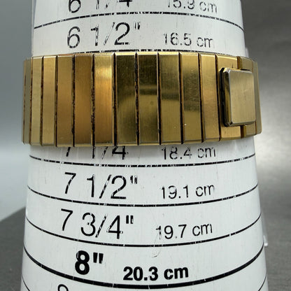 Seiko Lassale Tank Watch Men 24mm Champagne Dial Gold Tone 6730-5489 New Battery10