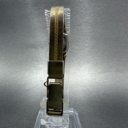 Citizen CQ Tank Watch Women 13mm Champagne Dial Gold Tone 2250 New Battery7