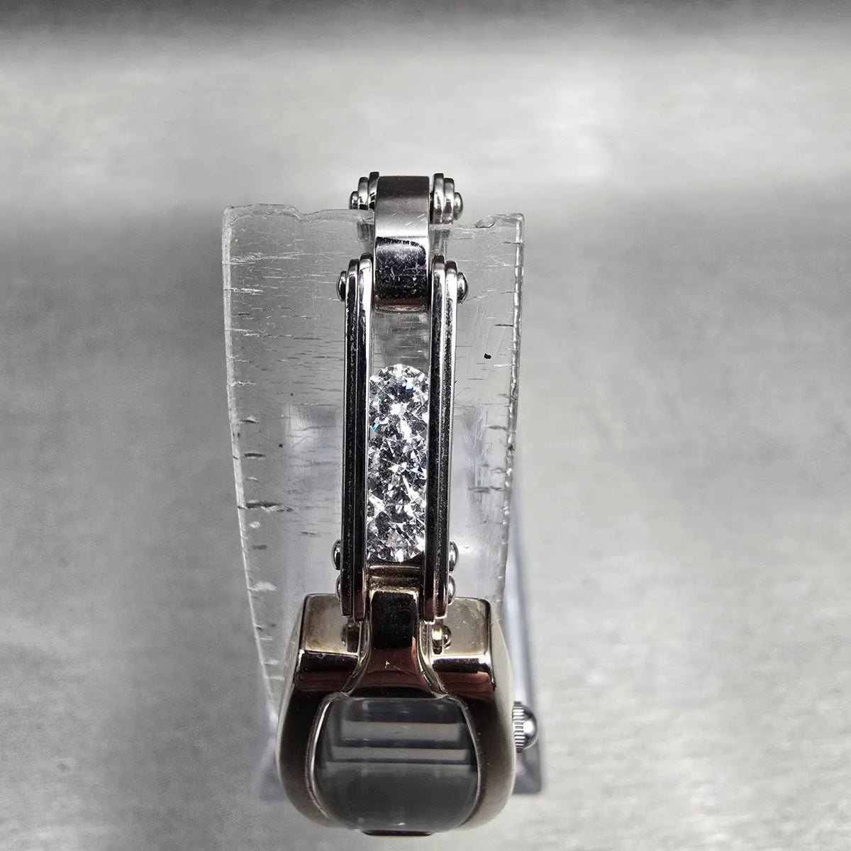 Bulova Watch Women 14mm Black Dial Silver Tone Rectangle 96T15 New Battery JP454