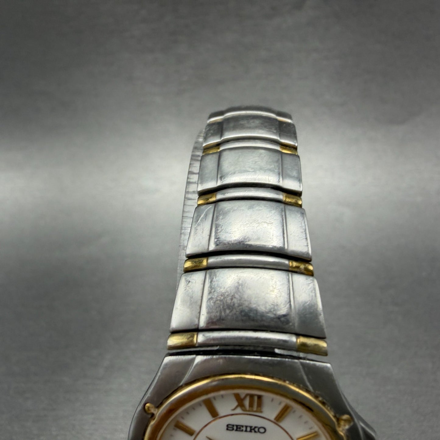 Seiko Watch Women 26mm White Dial Two Tone Round 1N00-1E70 New Battery Vintage4