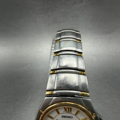 Seiko Watch Women 26mm White Dial Two Tone Round 1N00-1E70 New Battery Vintage4