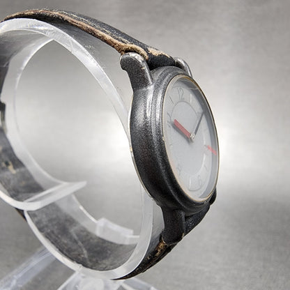 Seiko Watch Women 25mm Gray Dial Black Tone Round 2P20-0B39 New Battery VTG