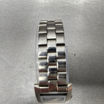 Bulova Tank Watch Women 18mm Black Dial Stainless Steel Rectangle New Battery4