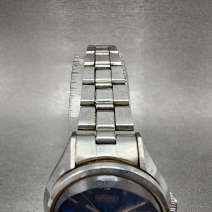 Seiko Automatic Watch Women 27mm Blue Dial Stainless Steel Daydate Round Runs4
