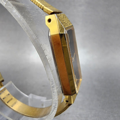Citizen CQ Tank Watch Women 13mm Black Dial Gold Tone 2250223373 New Battery3