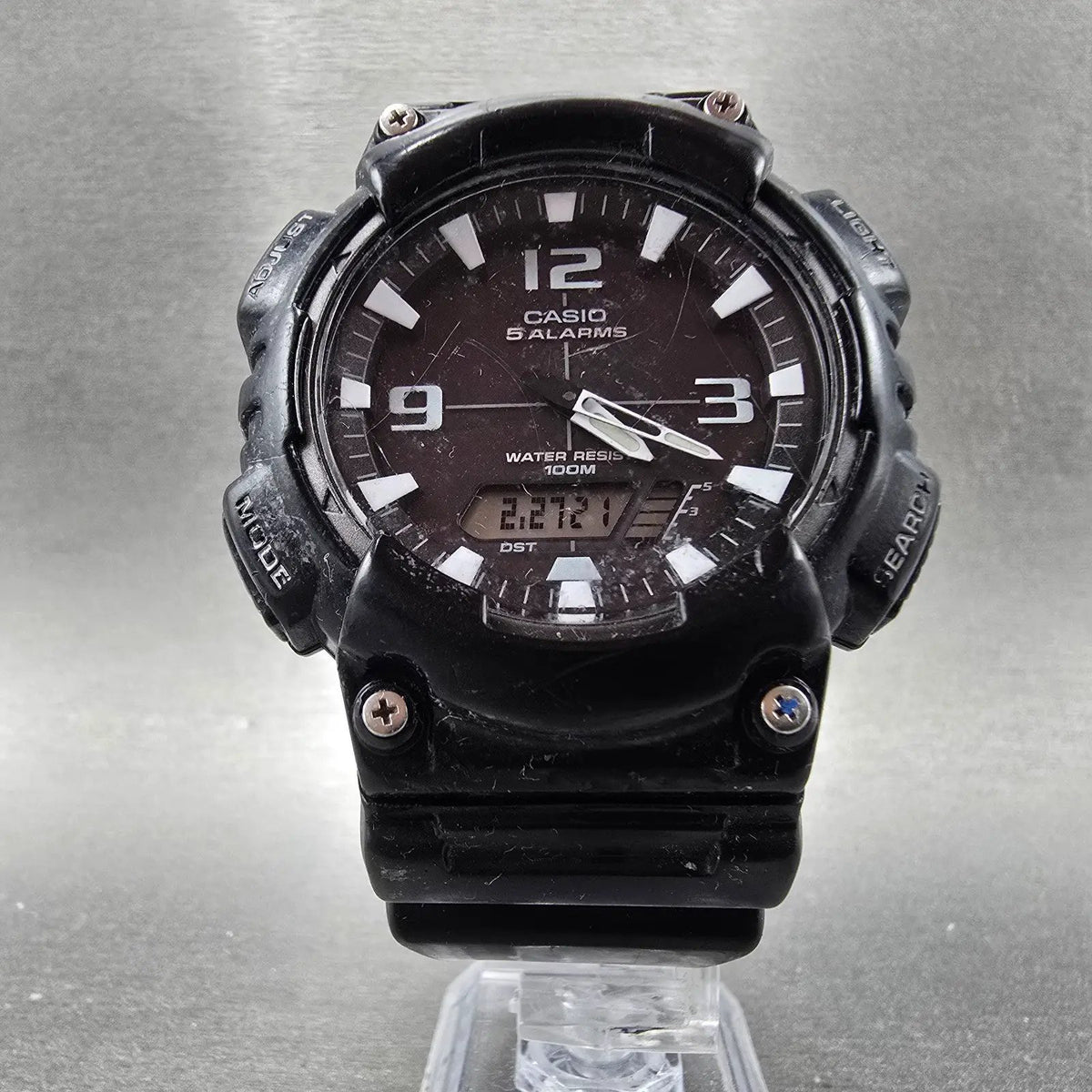 Casio AQ-S810W Watch Men 47mm Black Alarm Chronograph Analog Digital Solar CH5