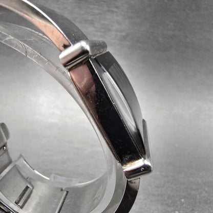 Citizen Eco-Drive Tank Watch Women 21mm Black Dial Silver Tone B020-Y70620 Runs3