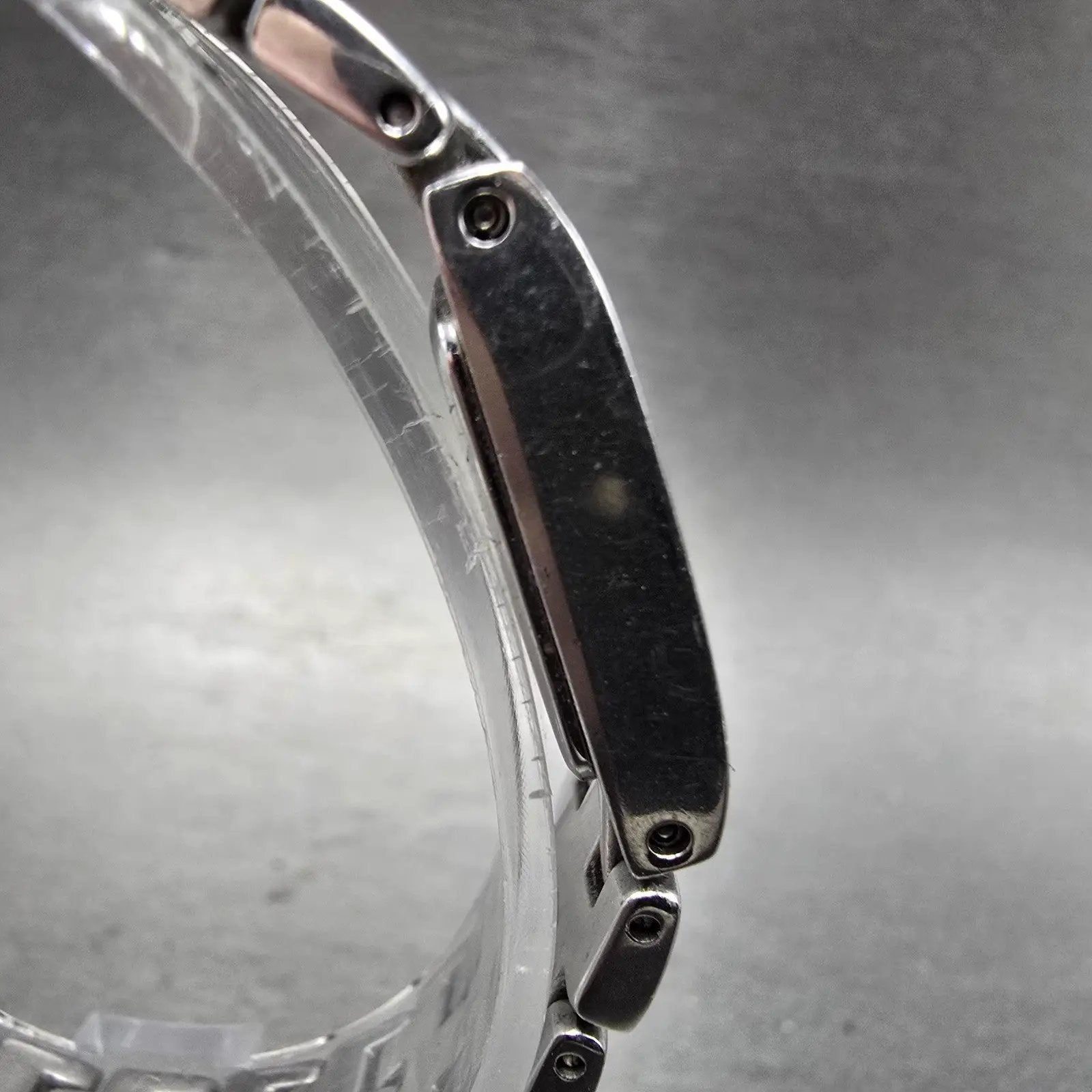 Citizen Eco-Drive Tank Watch Women 17mm Black Dial Silver Tone B023-S000068 Runs3