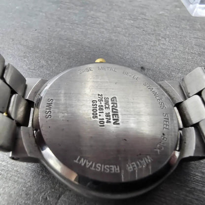 Gruen Watch Unisex 32mm White Dial Two Tone Round 275-561.101 New Battery9