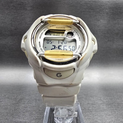 Casio Baby-G BG169R Watch Women 43mm Silver Dial White Chrono Alarm New BatteryJ5