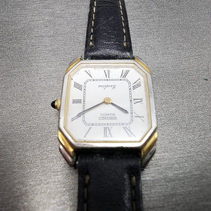 Seiko Exceline Watch Women 21mm White Dial Two Tone Rectangle 23206440 PARTS5
