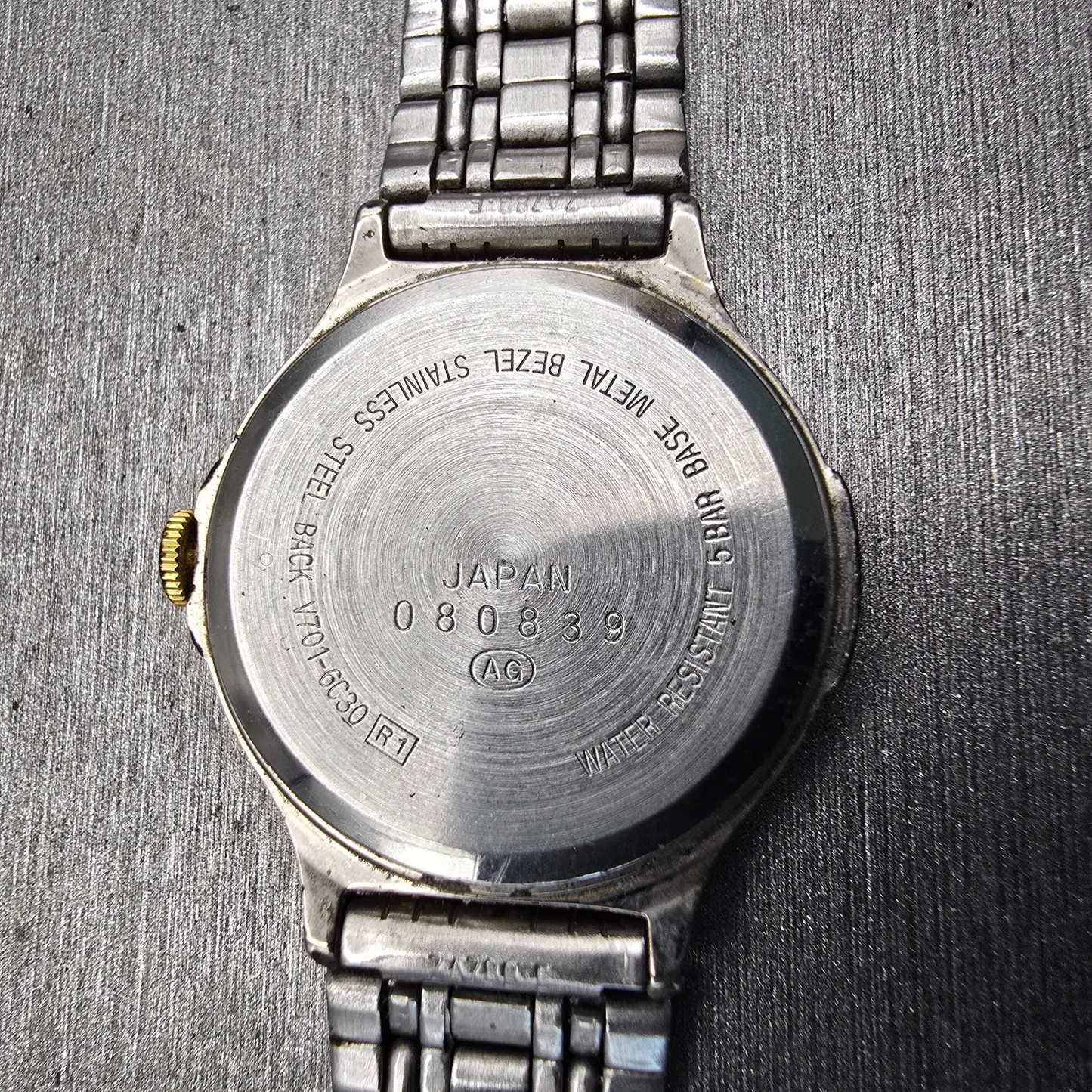 Seiko Alba Urban Watch Women 25mm Black Dial Two Tone Round V701-6C30 NewBattery10