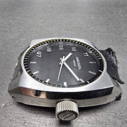 Diesel Watch Men 44mm Black Dial Silver Tone Octagon DZ1391 New Battery5