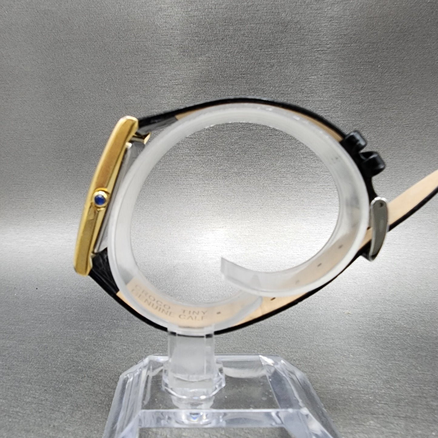 Movado Tank Watch Women 20mm White Dial Gold Tone Rectangle 87.66.455 New Batt6