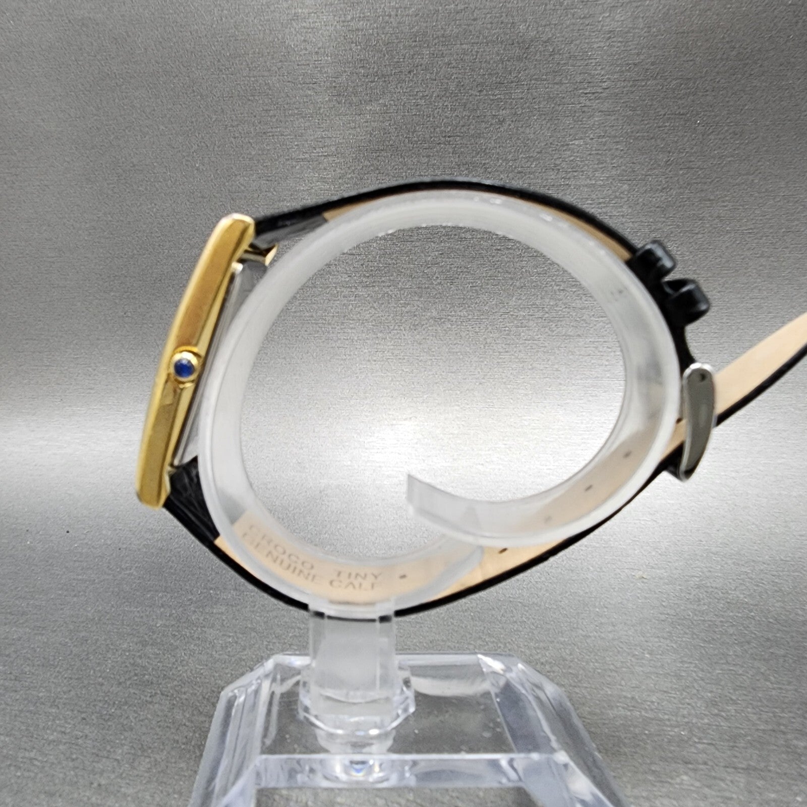 Movado Tank Watch Women 20mm White Dial Gold Tone Rectangle 87.66.455 New Batt6