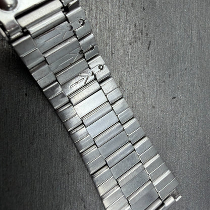 Seiko SQ Bracelet 21mm Stainless Steel Tri Folding Clasp Z1157 Vintage Japan B8