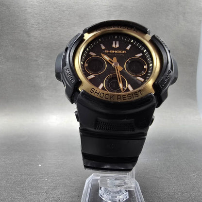 Casio G-Shock AWG-M100SBG Watch Men 49mm Black Gold Alarm Chronograph Solar READ6