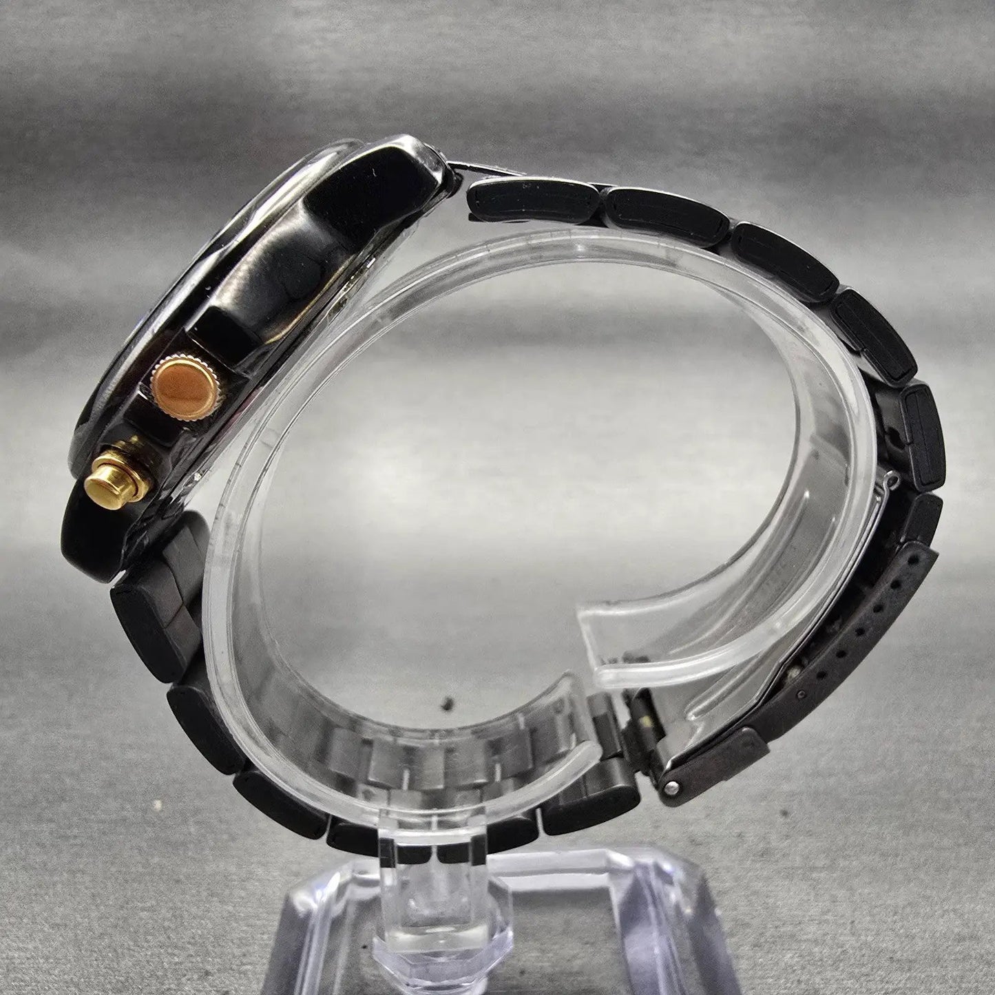 Seiko Pulsar Watch Men 39mm Black Dial Round Chrono Alarm V072-0050 New Battery6