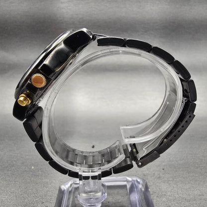 Seiko Pulsar Watch Men 39mm Black Dial Round Chrono Alarm V072-0050 New Battery6