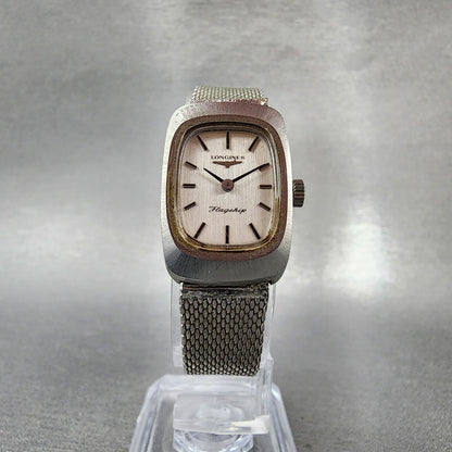 VTG Longines Flagship Watch Women 18mm Silver Dial Steel Rectangle Manual Wind5
