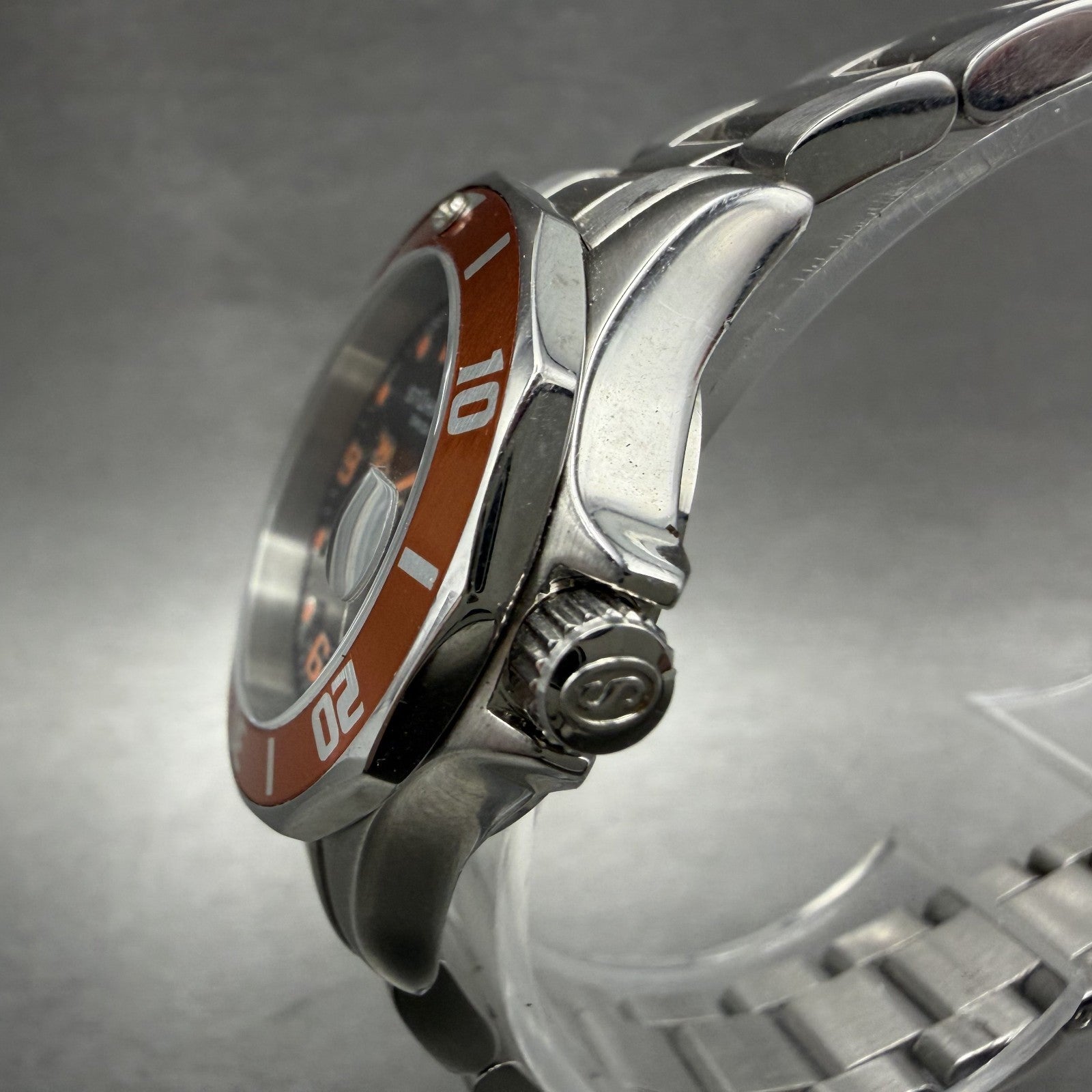 Stührling Lady Clipper Watch 29mm MOP Dial Steel Date Round New Battery2
