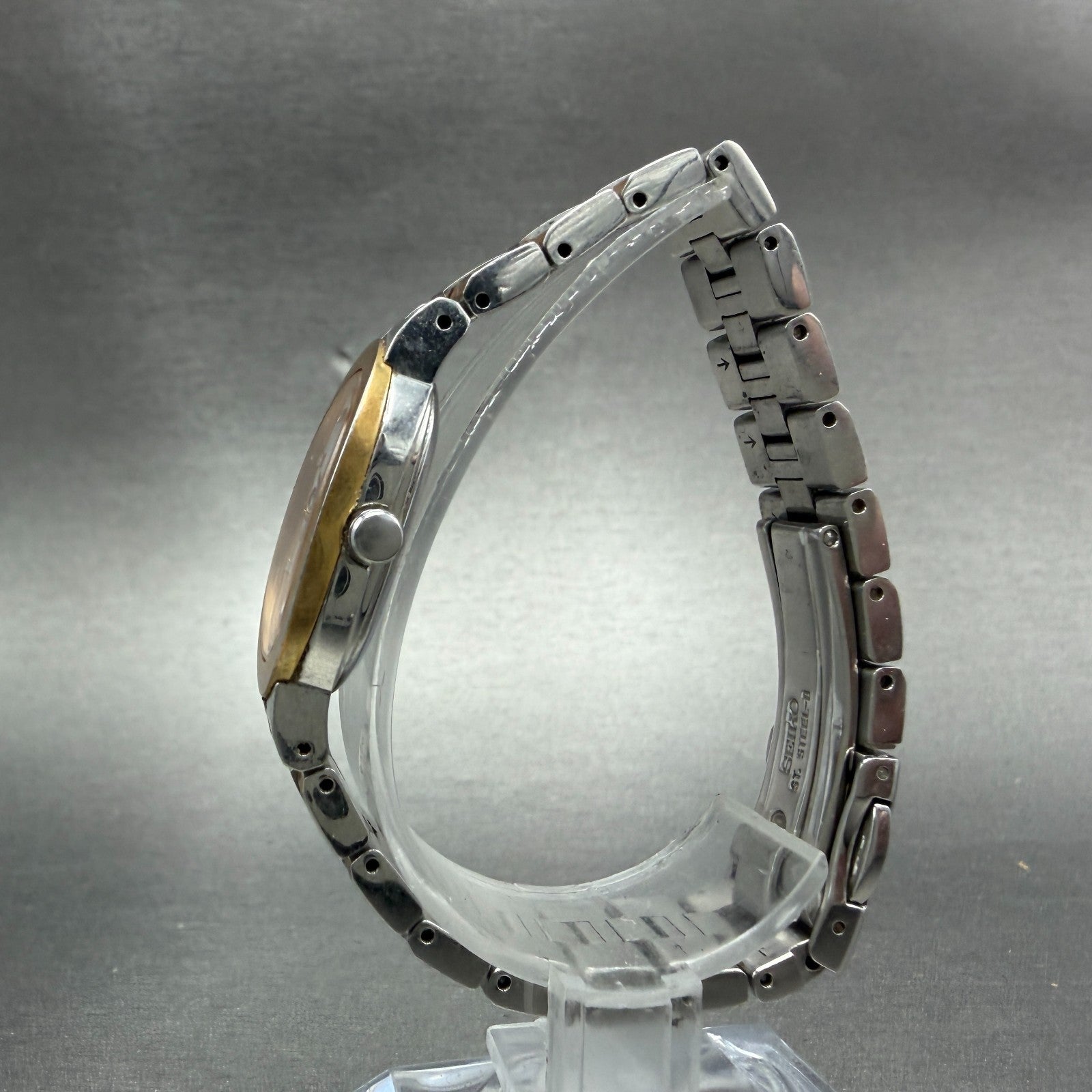 Seiko Lukia Watch Women 21mm MOP Dial Two Tone Oval 1F21-0AZ0 New Battery6