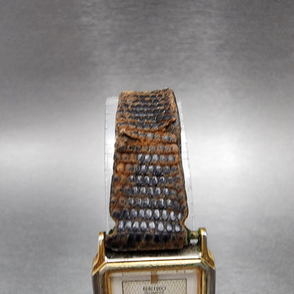 Seiko Tank Watch Women 19mm White Dial Two Tone Rectangle 73205909 New battery4
