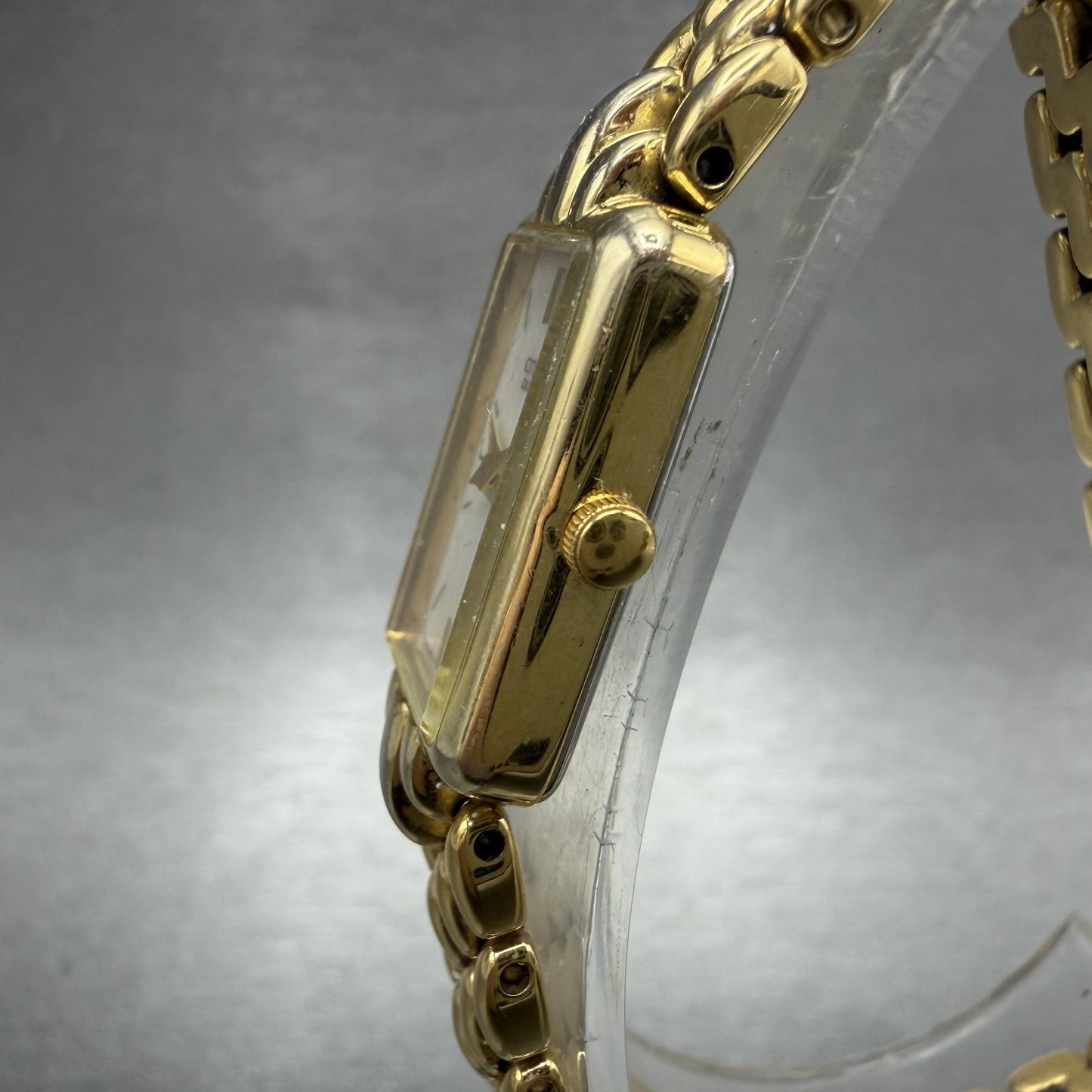 Citizen Tank Watch Women 13mm MOP Dial Gold Tone Rectangle 5421S036505 NewBattA2