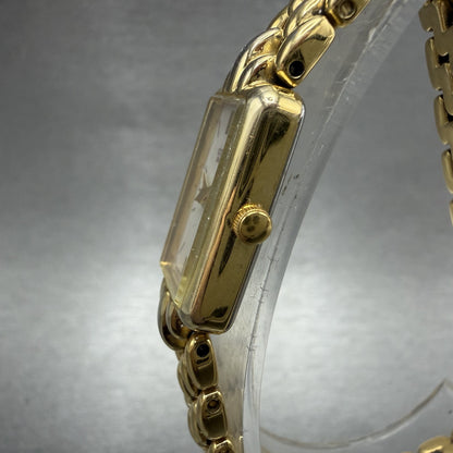 Citizen Tank Watch Women 13mm MOP Dial Gold Tone Rectangle 5421S036505 NewBattA2