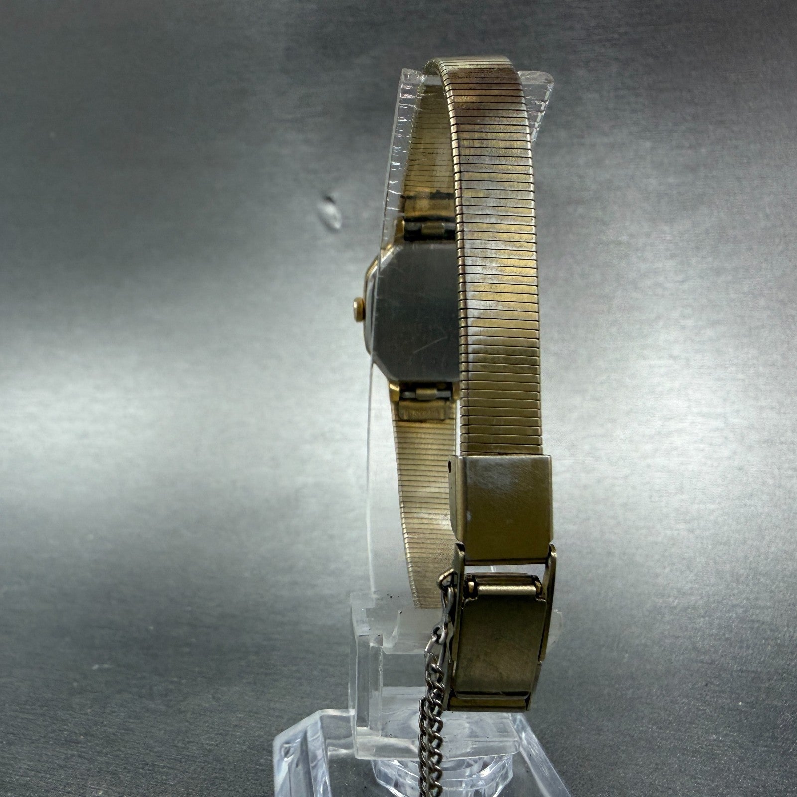 Seiko Watch Women 16mm Champagne Dial Gold Tone Octagon 2Y01-5059 New Battery KI7