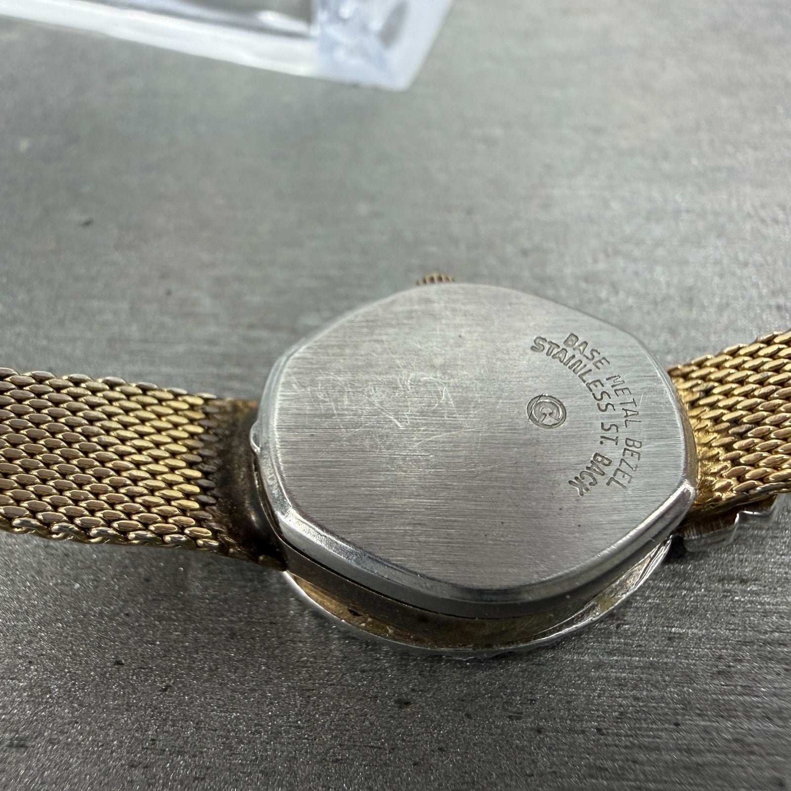Lucien Piccard Dufonte Watch Women 17mm Champagne Dial Gold Diamond Bezel NewBat9