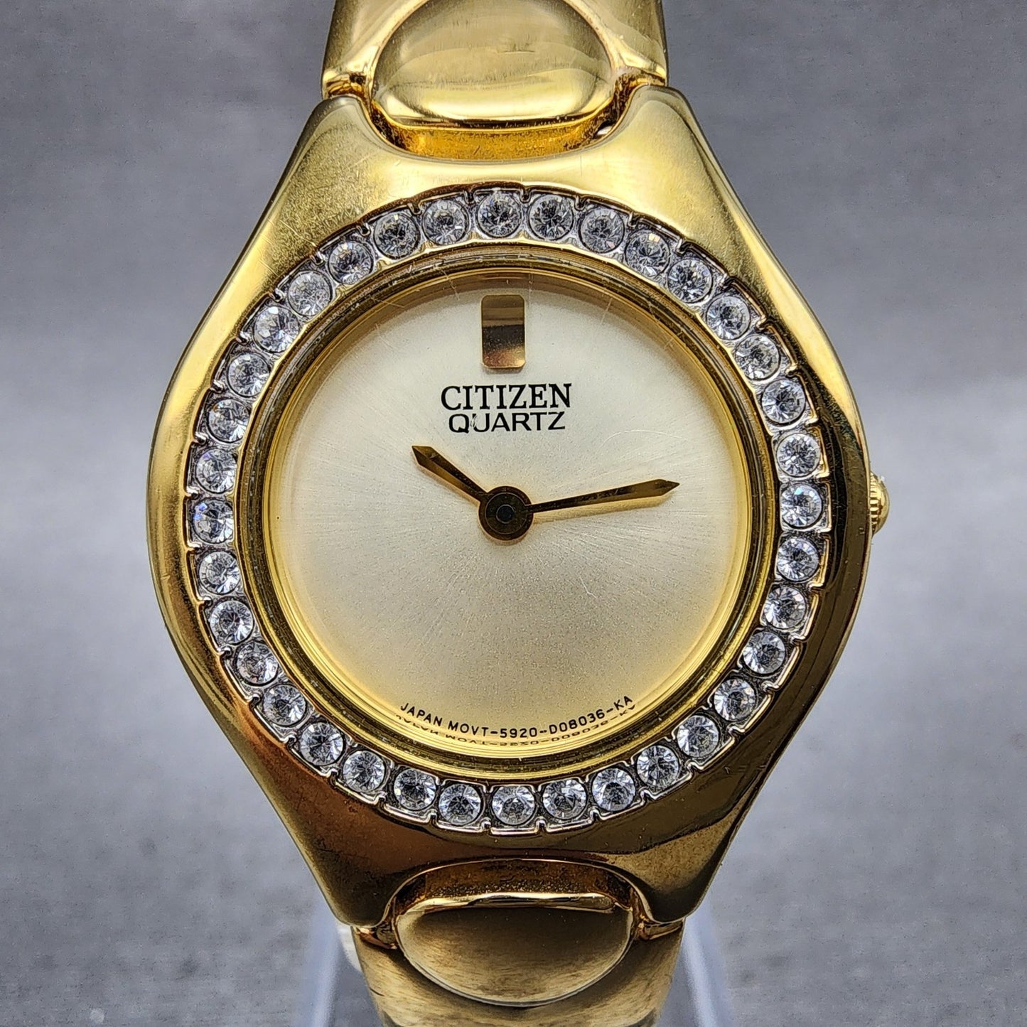 Citizen Watch Women 25mm Champagne Dial Gold Tone 5920S92324 New Battery1