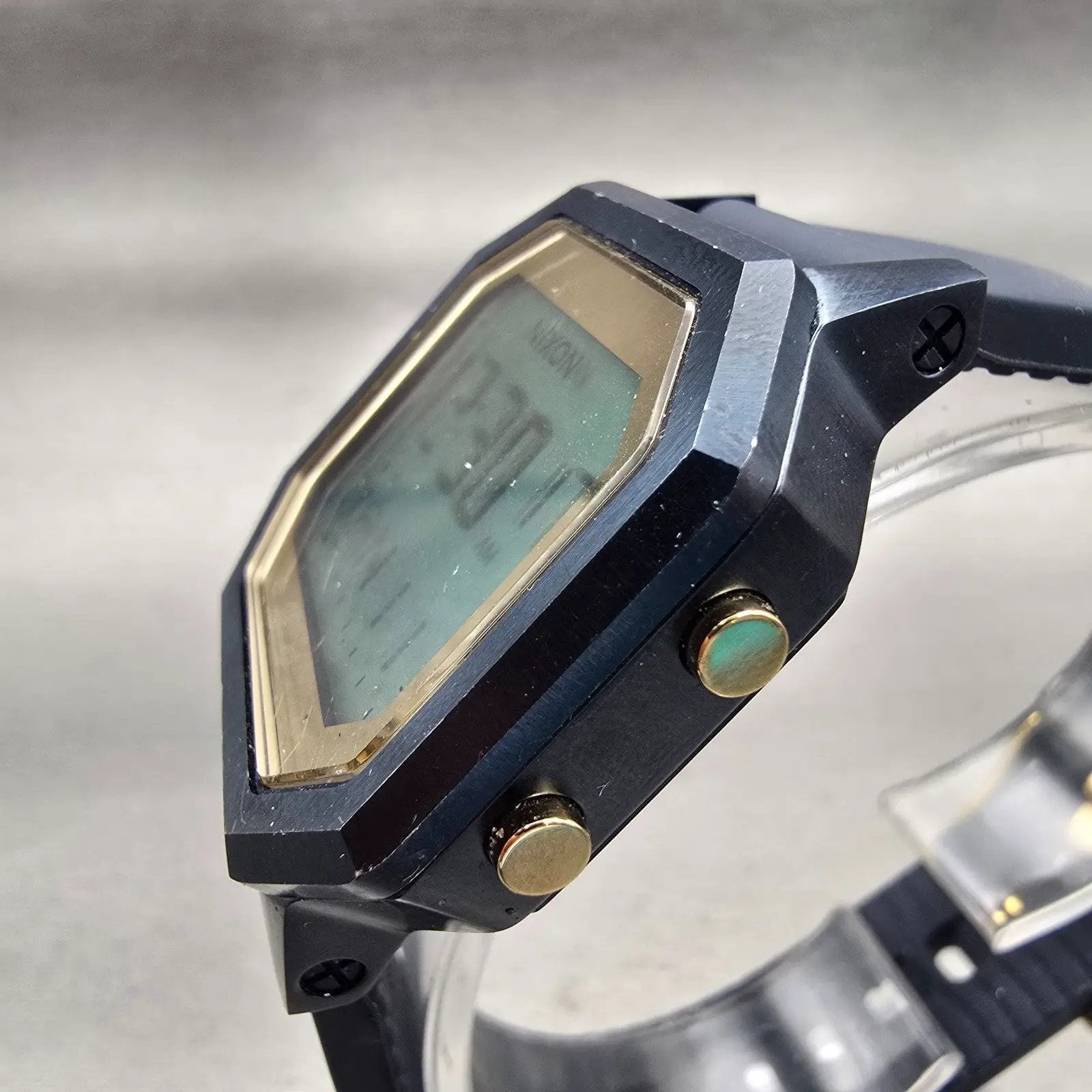 Nixon The Siren SS Digital Watch Men 36mm Blue Gold Tide Chrono Timer New Batt2