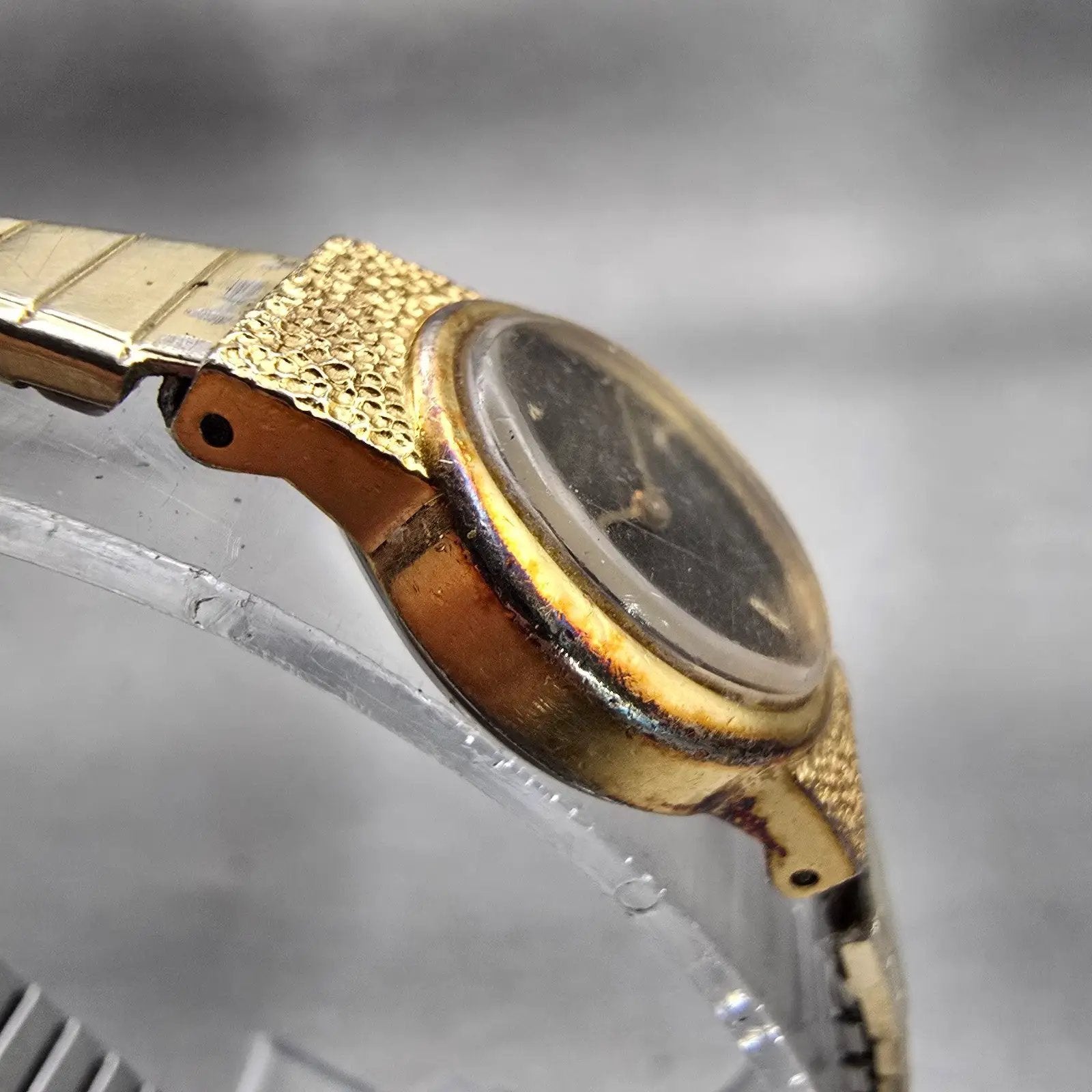 Seiko Watch Women 18mm Brown Dial Gold Tone Oval 1400-7379 Vintage New Battery3