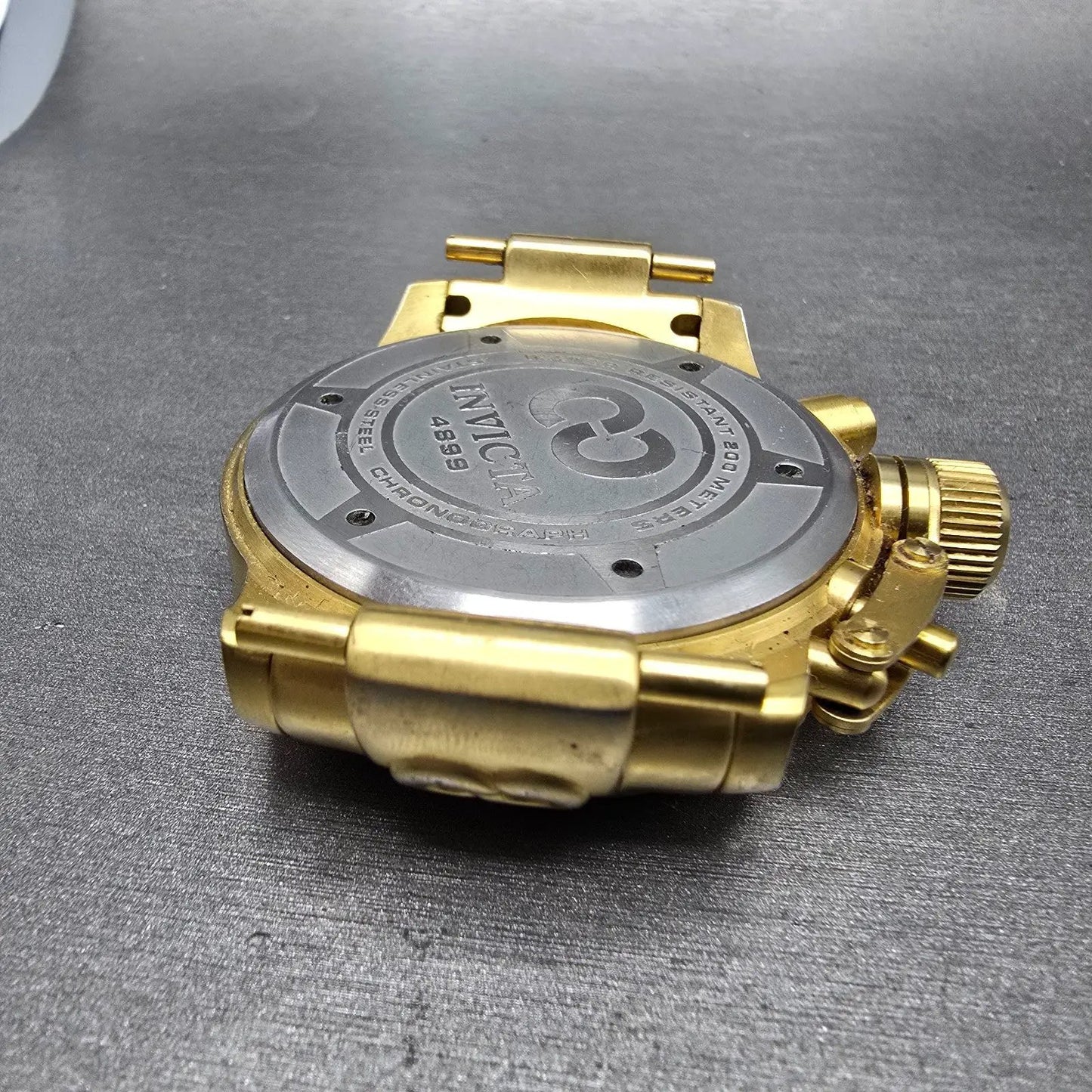 Invicta Corduba Chronograph Dive Watch Men 52mm MOP Dial Gold Tone 4899 NewBat13