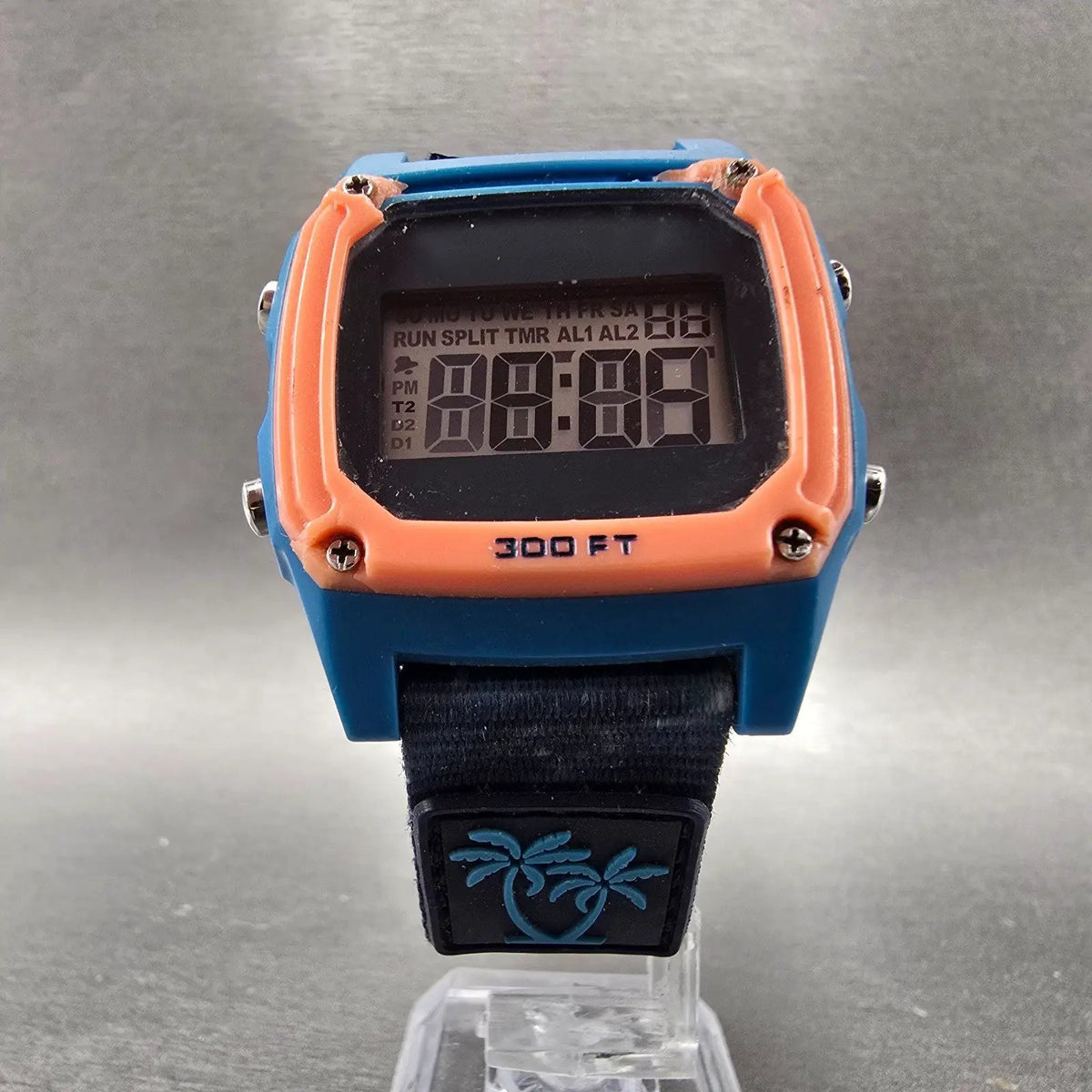 Freestyle Shark Watch Men 38mm Pink Blue Alarm Chronograph Clip New Battery5