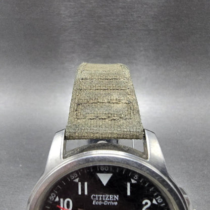 Citizen Eco-Drive Garrison Field Watch Men 37mm Black Dial Steel Daydate Works4