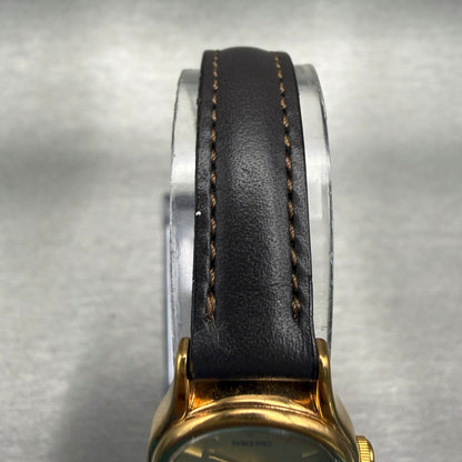 Seiko Spirit Watch Women 20mm Gold Dial Gold Tone Oval 4N21-5200 New Battery4