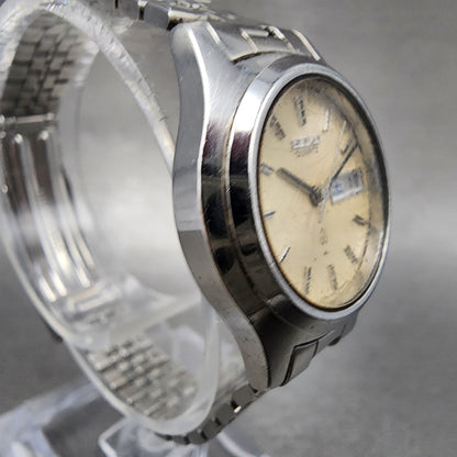 Seiko Watch Women 25mm Cream Dial Silver Tone Daydate 26230170 New Battery3