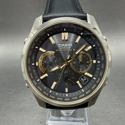 Casio Lineage LIW-M610TDS Watch Men 42mm Black Dial Titanium Date Solar Runs0