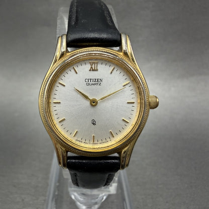 Citizen CQ Watch Women 23mm Silver Dial Gold Tone Round 3220-S32992 New Batt0