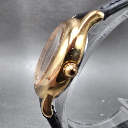 Seiko Lukia Solar Watch Women 20mm White Dial Rose Gold Oval V117-0CR0 Runs2