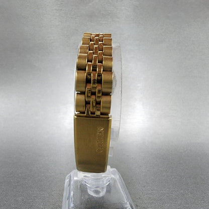 Citizen CQ President Watch Women 26mm MOP Dial Gold Tone Daydate Round New Batt7